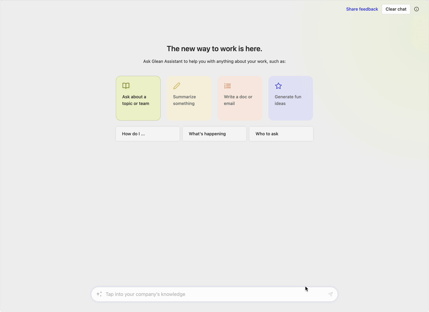 Glean Chat Preview